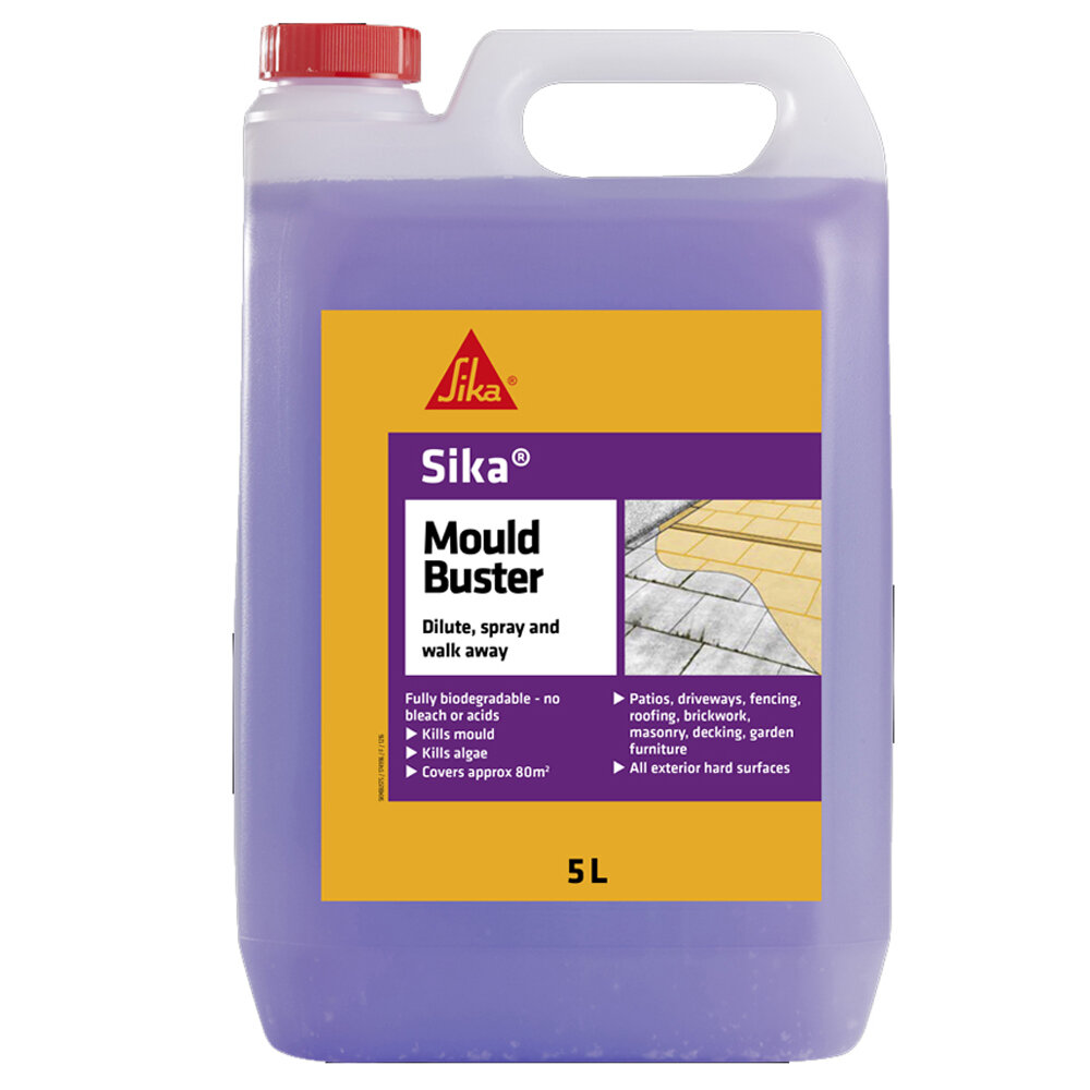 Sika Mould Buster Algae Mould Green Growth Remover Concentrate 5Ltrs